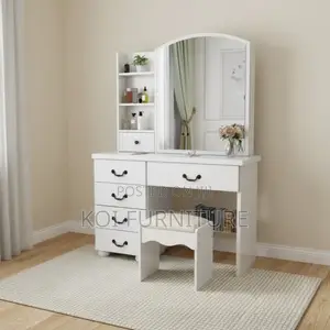 Dressers; Tredy Standard White Vanity Table