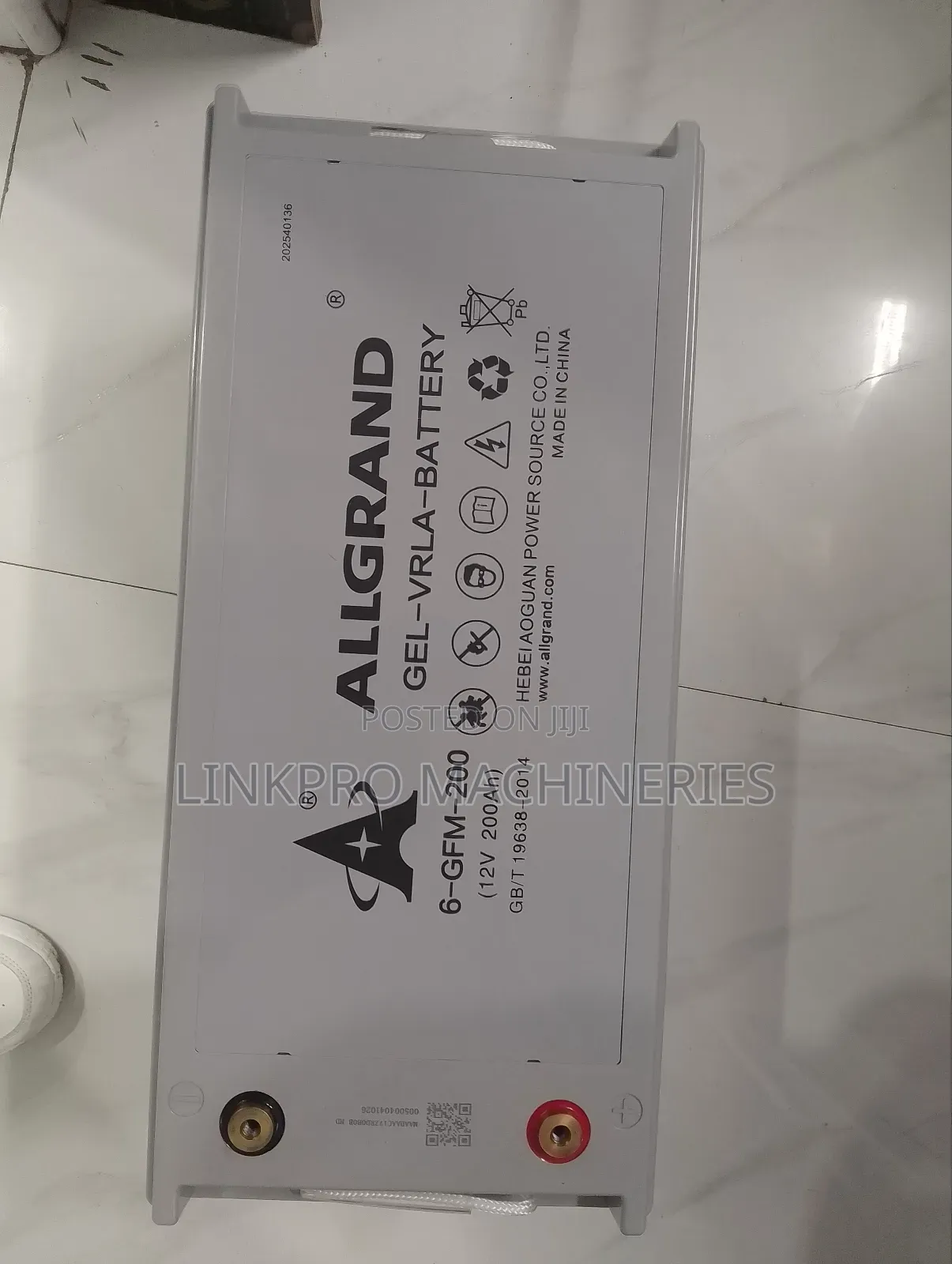 200 Ah Allgrand Gel Battery