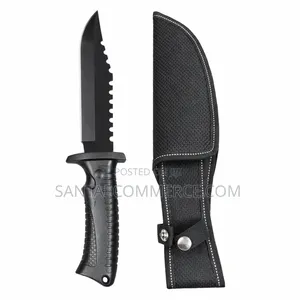 Serrated Tactical Survival Knife With Protective Sheath