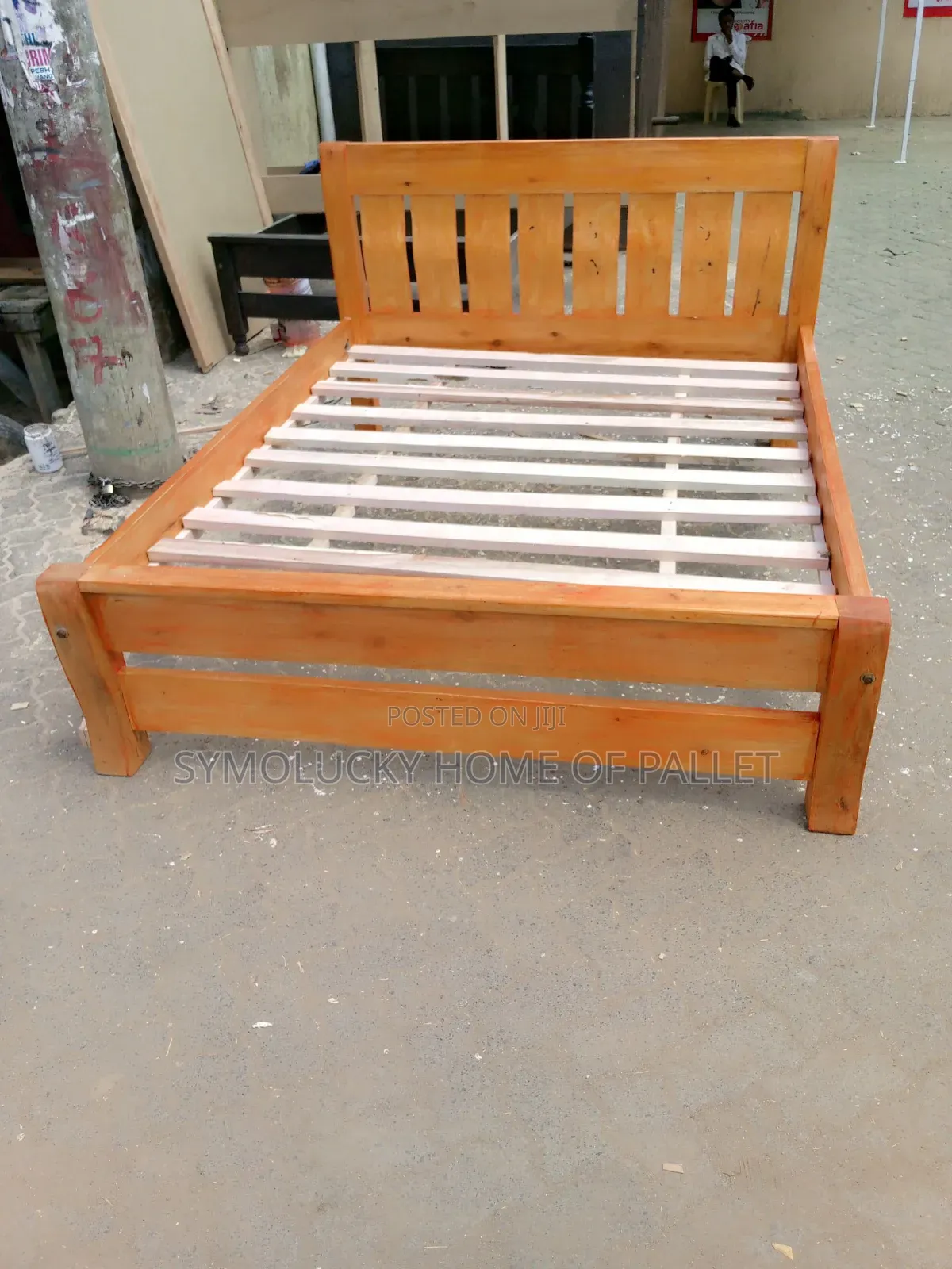 5*6 Bed- Hardwood Framed Kings Bed_ Firmly Designed- Finly Polished