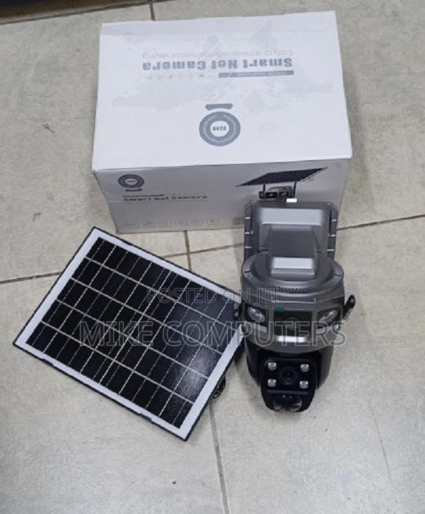 4g Simcard Dual Lens Solar V380 PTZ Camera With Color Night Vision