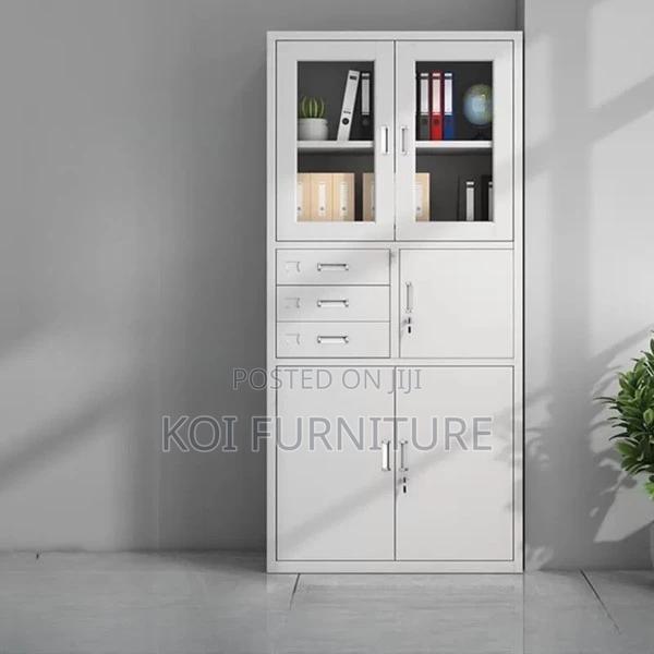 Office Cabinet; 2-Door Metallic Office Cabinet With Safe - thumbnail 2