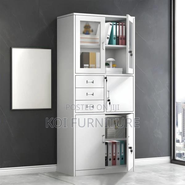 Office Cabinet; 2-Door Metallic Office Cabinet With Safe - thumbnail 3