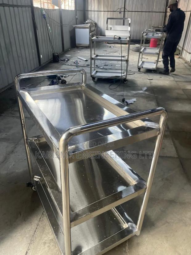 3-Tier Stainless Steel Serving Food Trolley