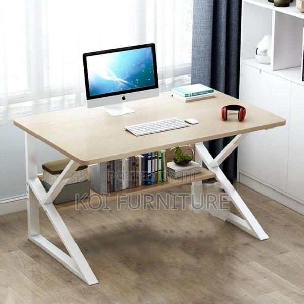 Office Desk; 120cm Study Desk With Bookshelf - main view