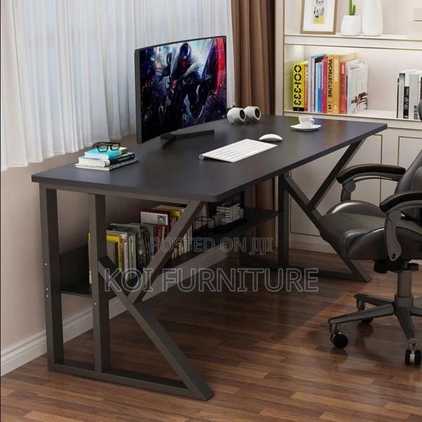 Office Desk; 120cm Study Desk With Bookshelf - thumbnail 3