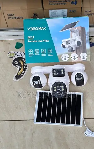 Bp19 V380 Pro Max 4g Simcard 4 Lens Outdoor Solar Camera With Audio