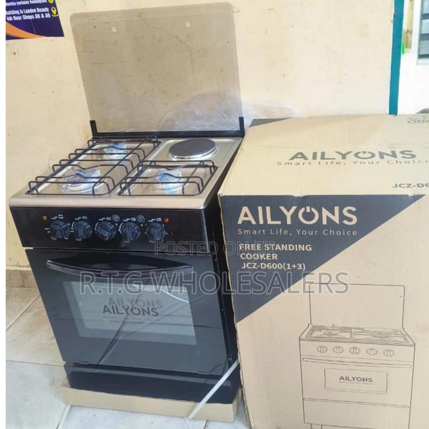 60*60 Ailyons 3+1 Gas Cooker – Efficient Cooking Solution