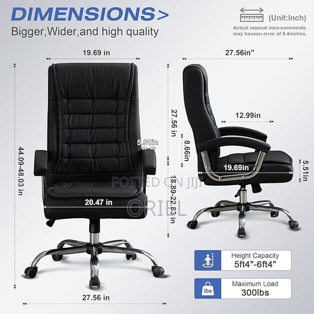 Modern Office Chair : Executive High-Back Office Seat - thumbnail 2