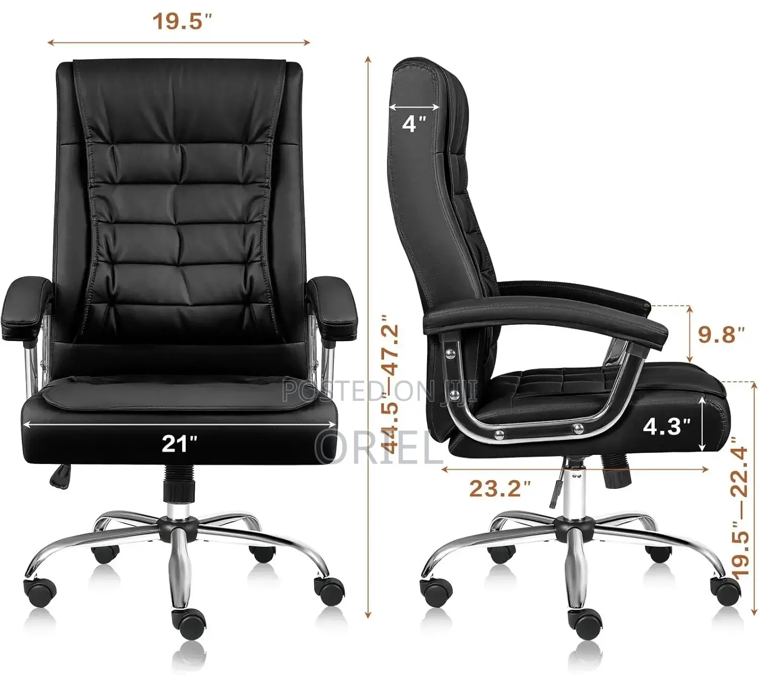 Modern Office Chair : Executive High-Back Office Seat