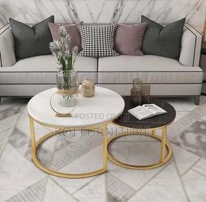 Coffee Table; Modern Round Nesting Coffee Table - thumbnail 2