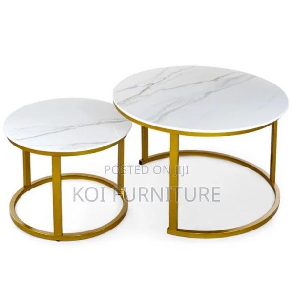 Coffee Table; Modern Round Nesting Coffee Table - thumbnail 3