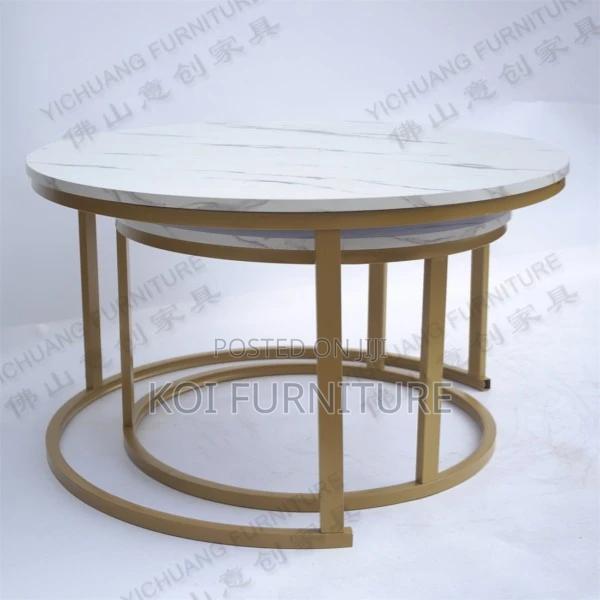 Coffee Table; Modern Round Nesting Coffee Table - thumbnail 4