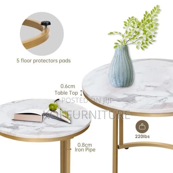 Coffee Table; Modern Round Nesting Coffee Table - thumbnail 7