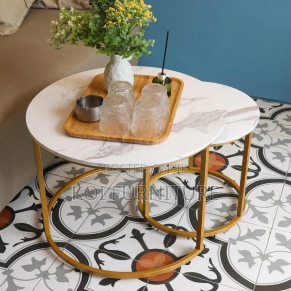Coffee Table; Modern Round Nesting Coffee Table - thumbnail 9
