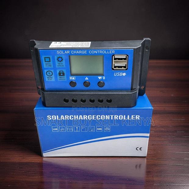 12v/24v 10a Solar Charge Controller With LCD Display Large Screen