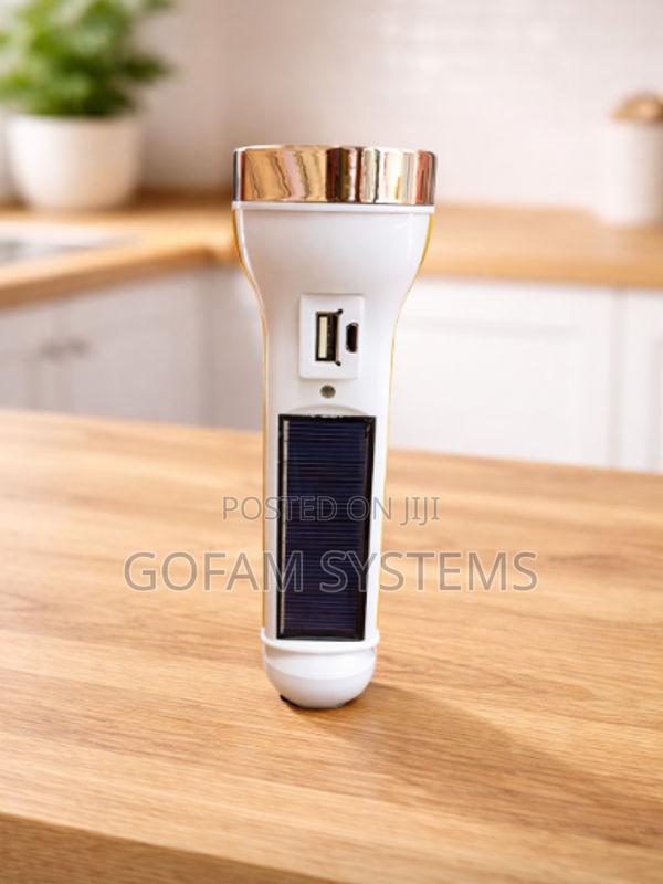 Th-5155 Rechargeable Solar Energy Flashlight Torch - main view