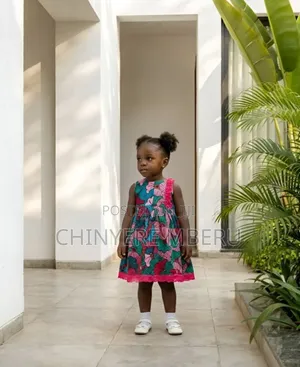 Ankara Gathered Girls Dress