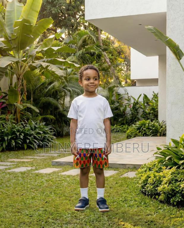 Orange Ankara Children's Shorts - thumbnail 2