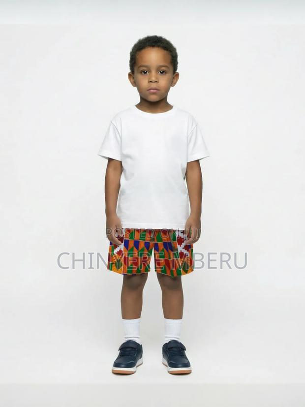 Orange Ankara Children's Shorts - thumbnail 4