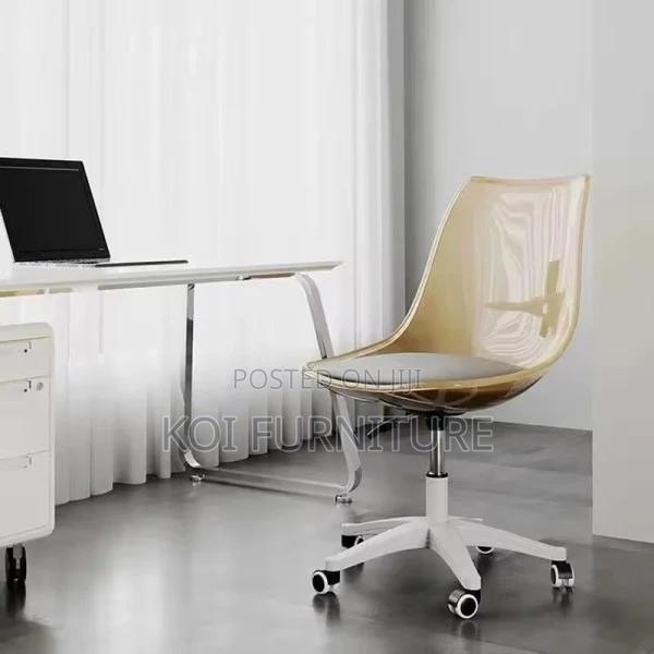 Dining Chair; Dining Clear Swivel Task Chair - main view