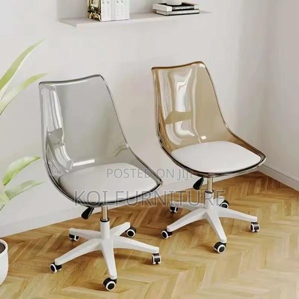 Dining Chair; Dining Clear Swivel Task Chair - thumbnail 3