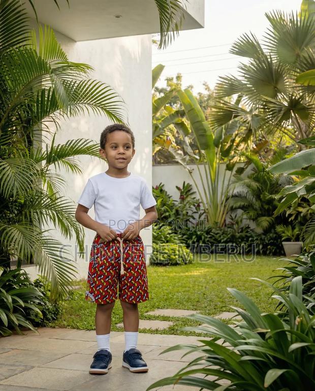 Red Ankara Children's Shorts