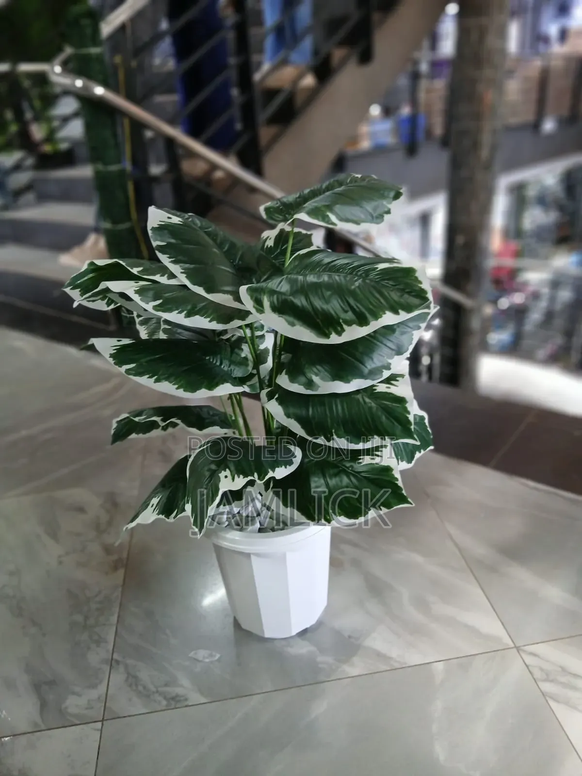 Artificial Potted Plant With Pebbles - Gw