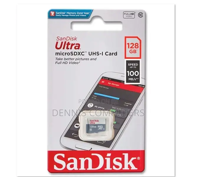 Sandisk Ultra Sd Card 100mb/S 128gb