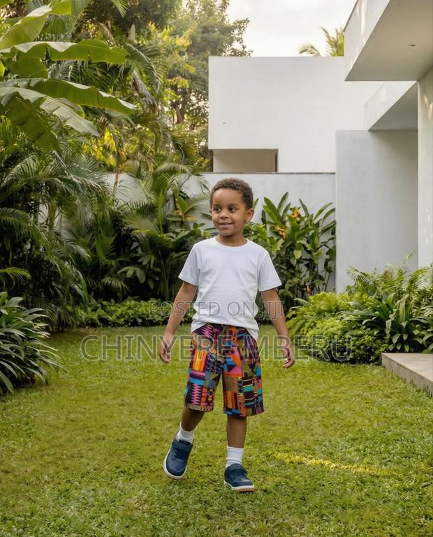Purple Ankara Children's Shorts - thumbnail 2