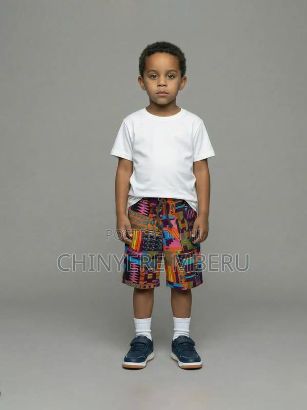 Purple Ankara Children's Shorts - thumbnail 4