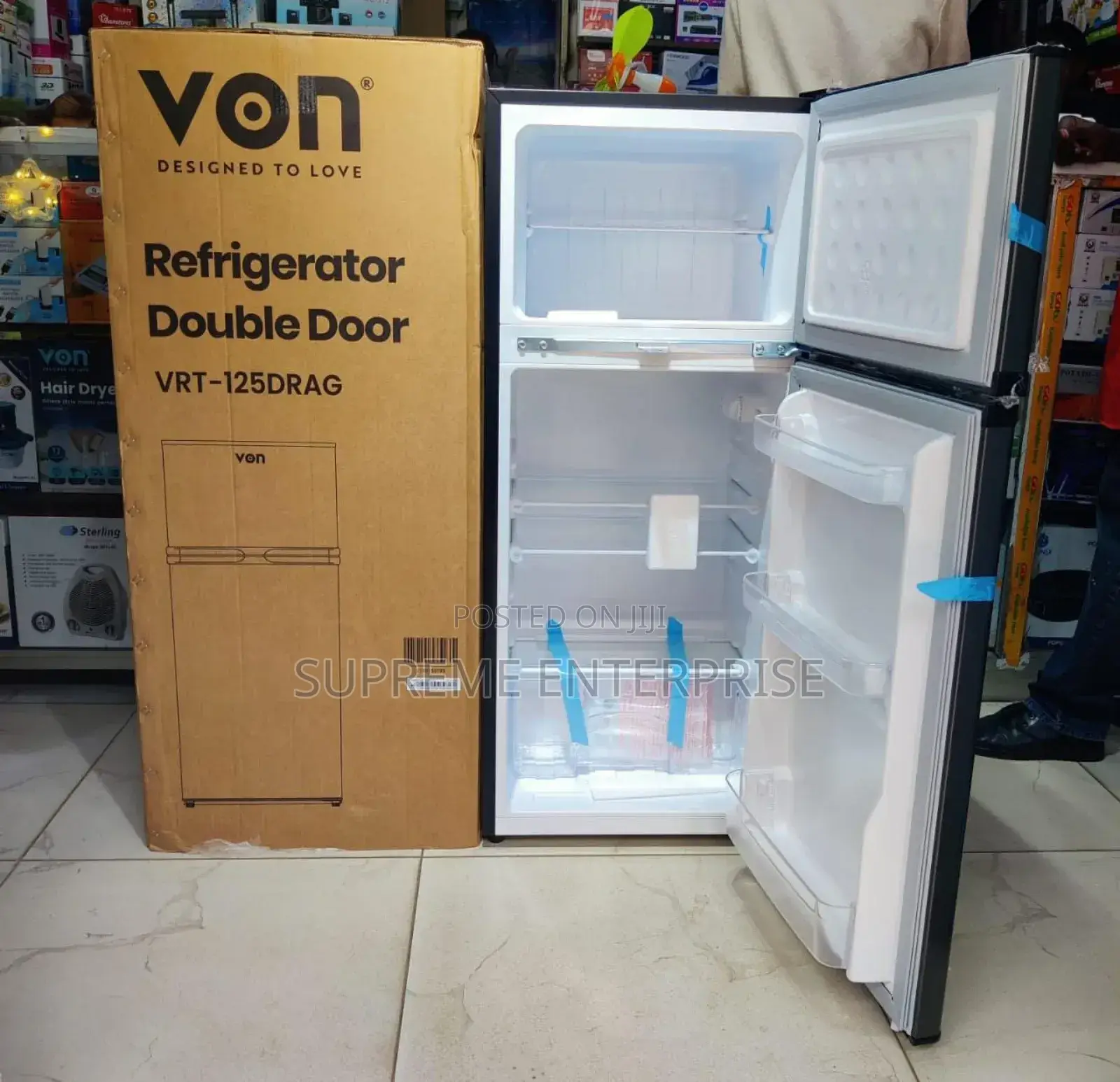 Von Refrigerator Double Door 168 Litres