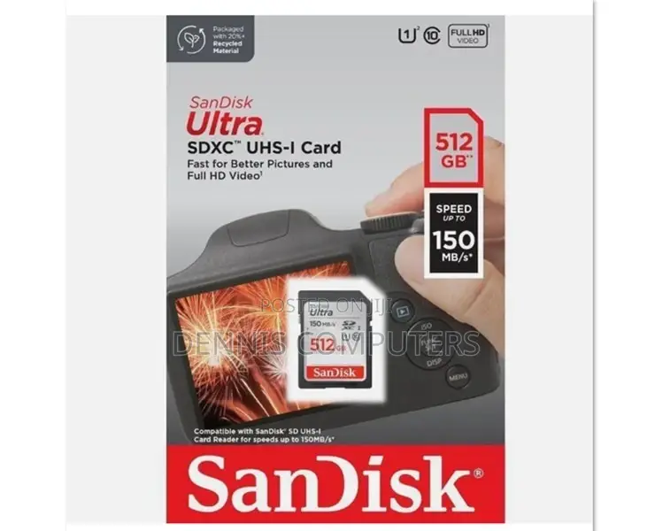 Sandisk Ultra Sd Card 150mb/S 512gb
