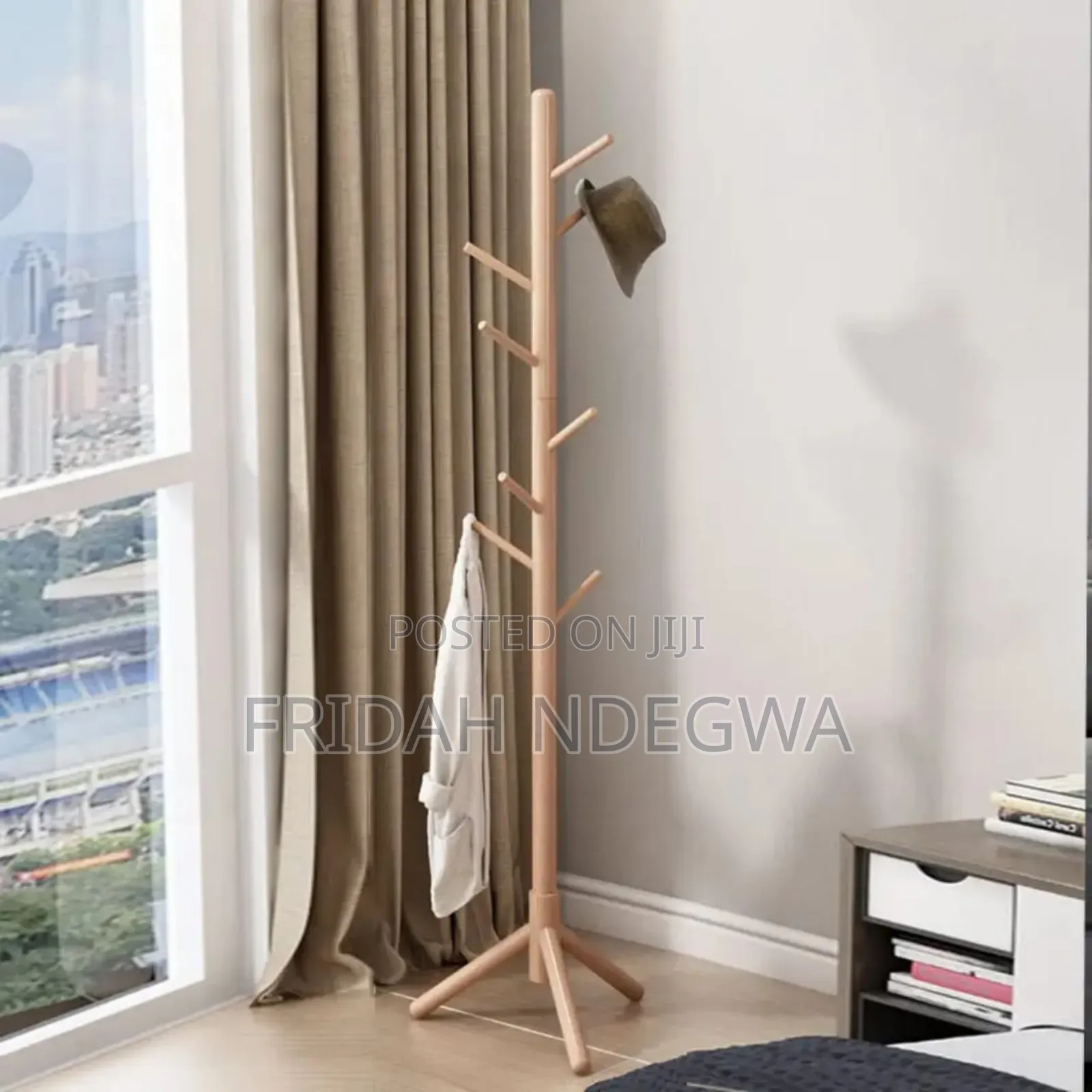 Bamboo Coat Hanger Stand