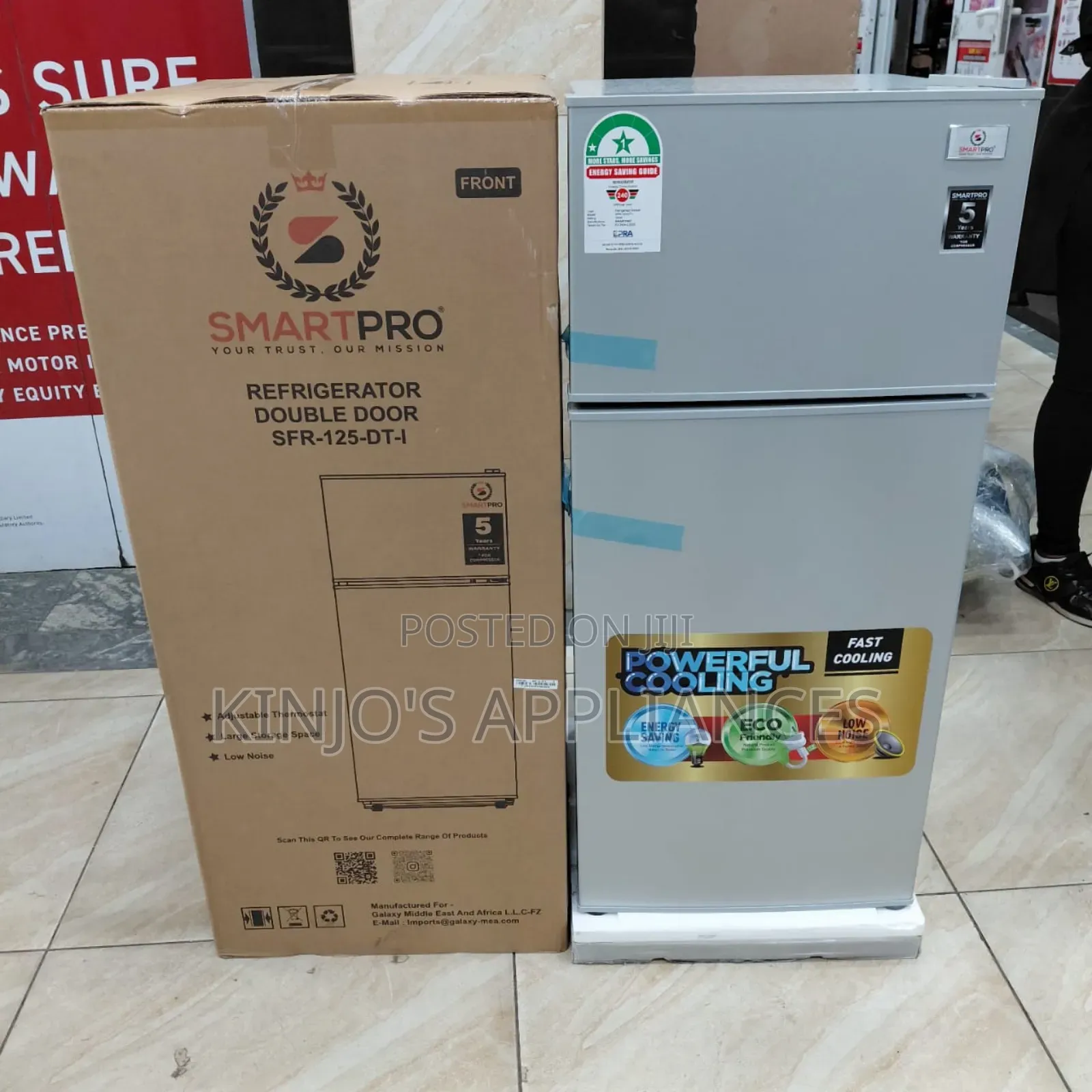 Smartpro 95litres Double Door Fridge