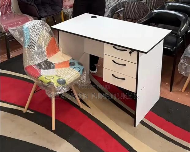 Study Office Desk and Patch Work Eames Chair - thumbnail 2