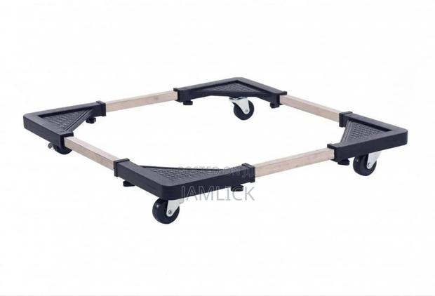 Adjustable Fridge Washing Machine Trolley Stand –Bn - main view