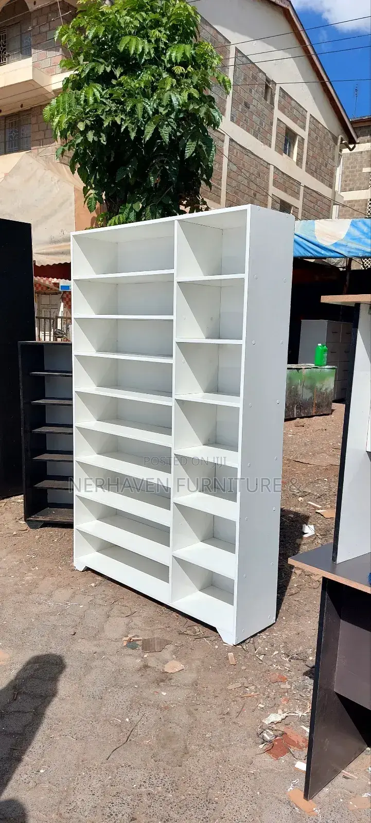 Open White Shoerack/Bookshelf