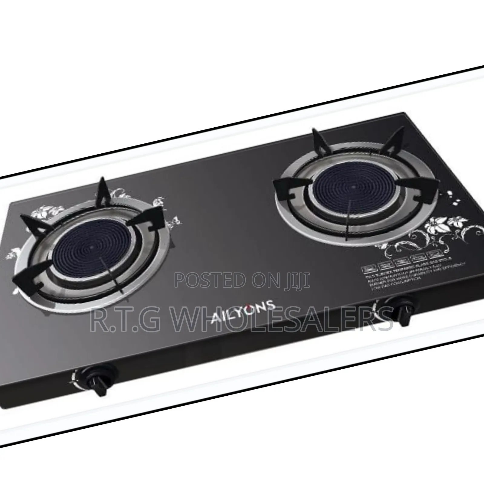 Ailyons Double Burner Infrared Gas Cooker – Glass Top Stove