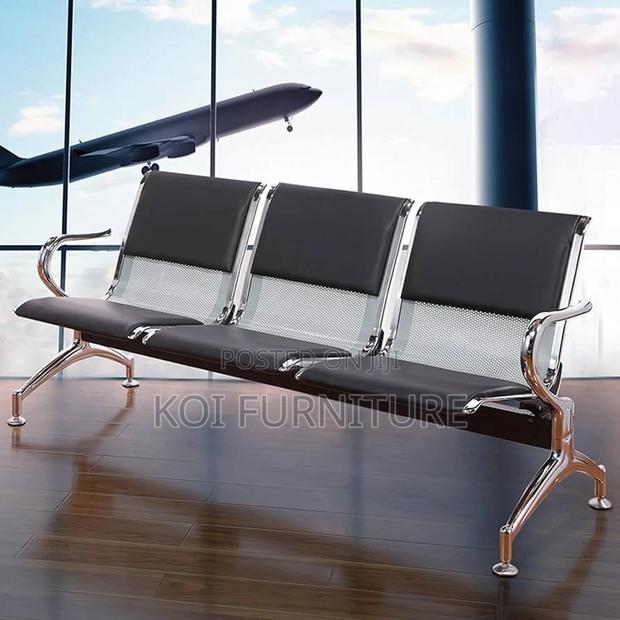 Office Bench; 3-Link Padded Office Waiting Bench - thumbnail 5