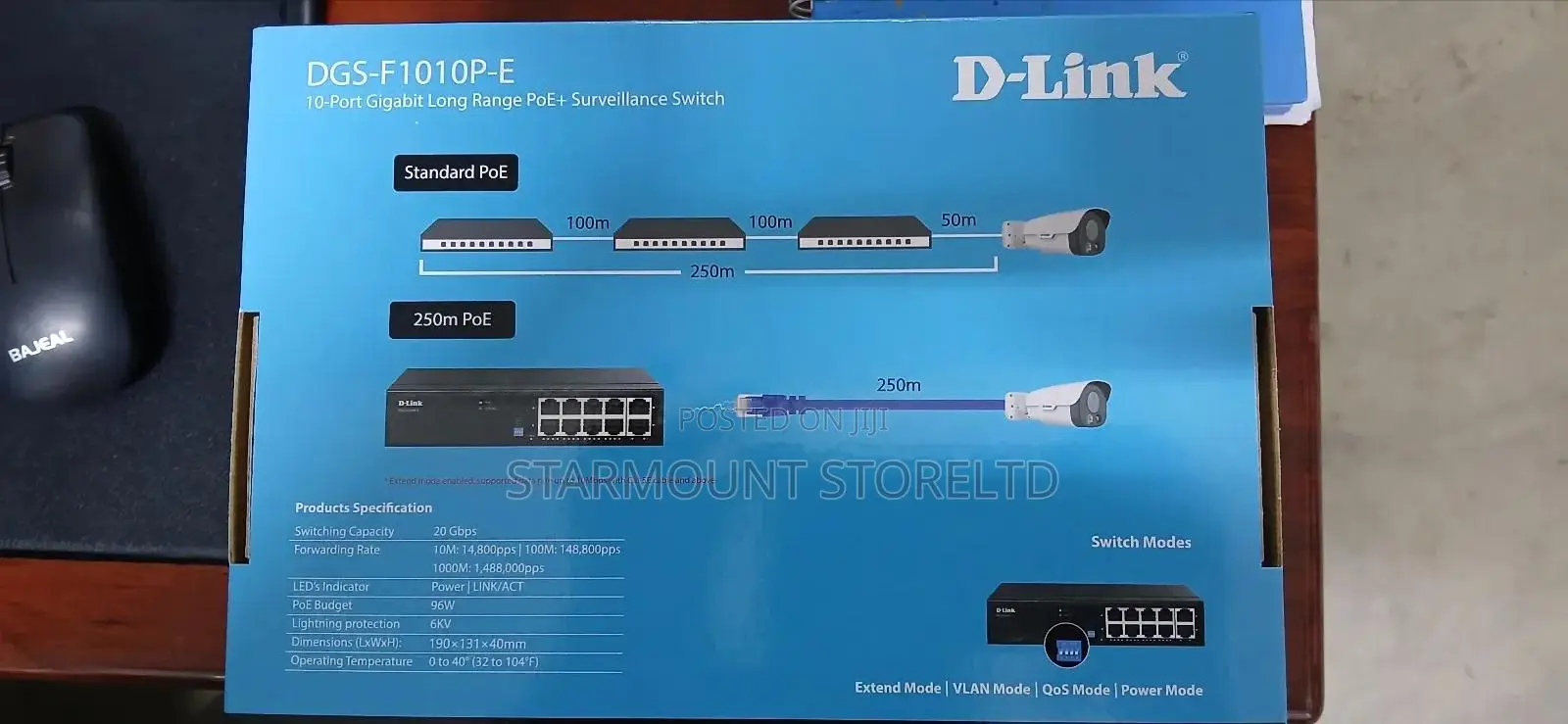 D-Link DGS-F1010p-E 10-Port Gigabit Long Range Poe