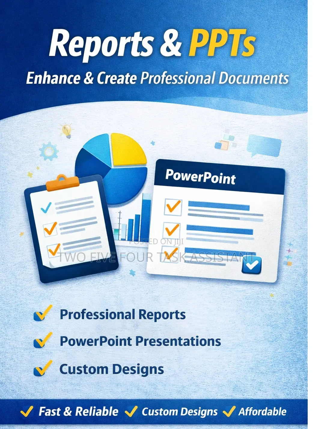Reports, Ppts, Proposals, Travel Plans Design