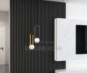 Black Decorative Fluted Wall Panels