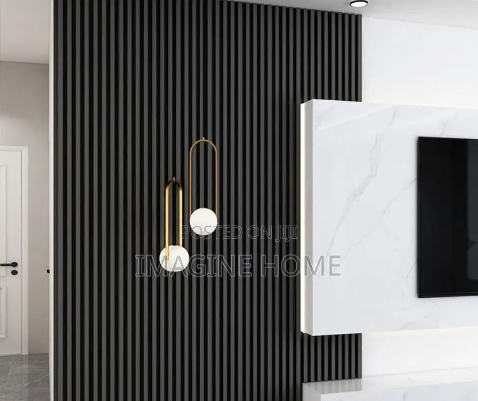 Black Decorative Fluted Wall Panels