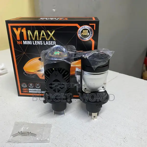 H4 Led Mini Projector White Headlight Bulbs