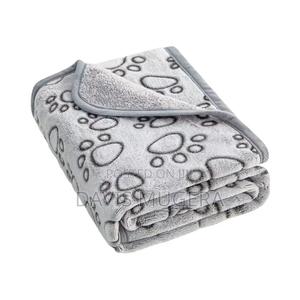 Pawprint Microplush Dog Cat Blanket, Grey - Large Size - thumbnail 2