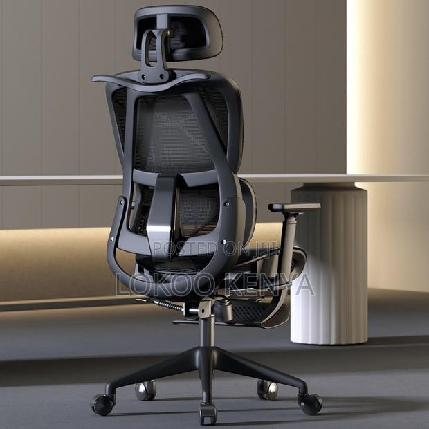 High Back Chair ; Othopedic White High Back Chair - thumbnail 2