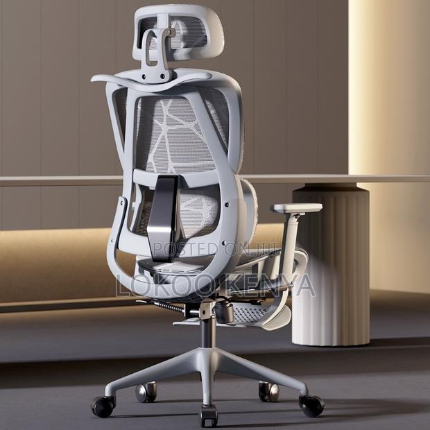High Back Chair ; Othopedic White High Back Chair - thumbnail 3
