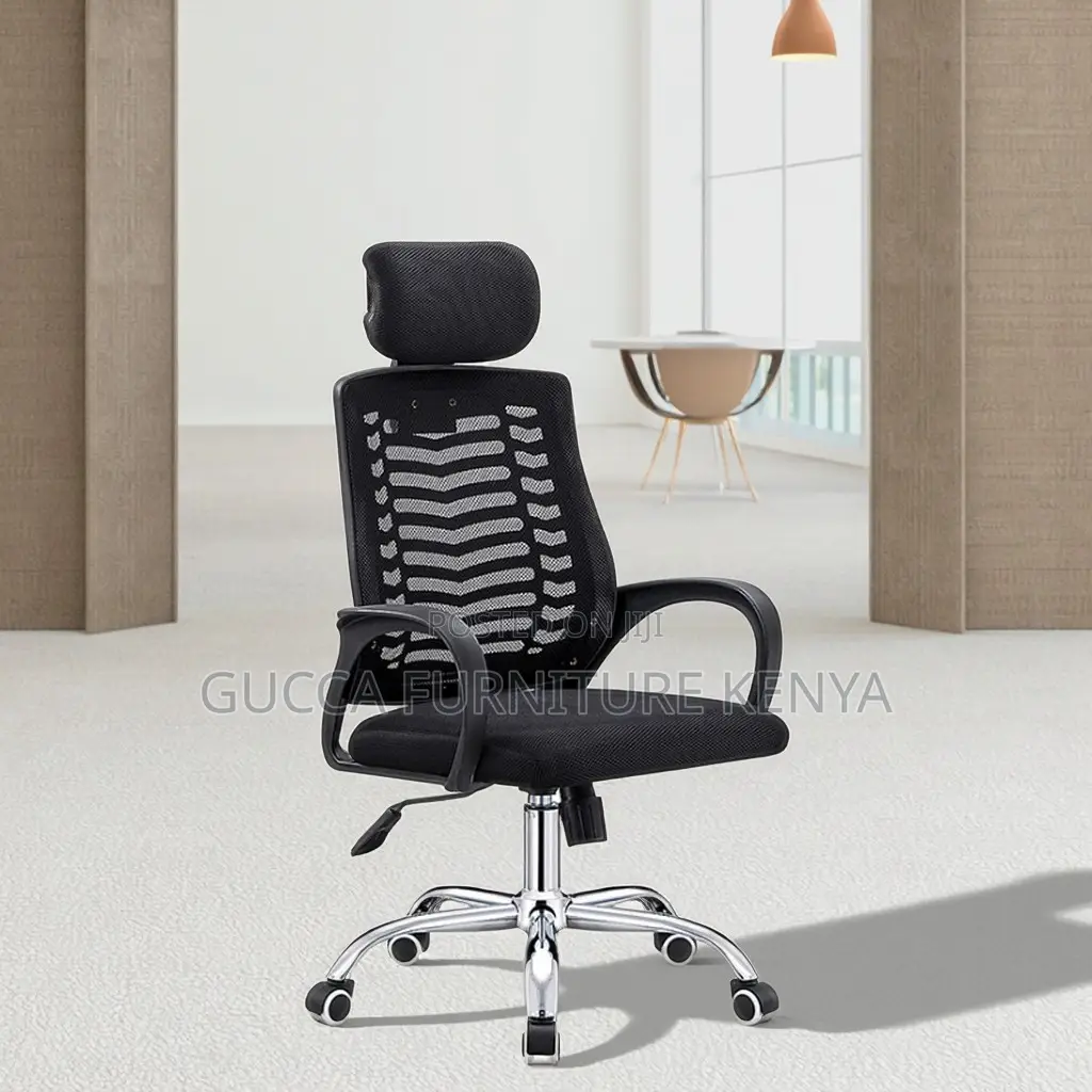Height Adjustable Headrest Mesh Office Chair