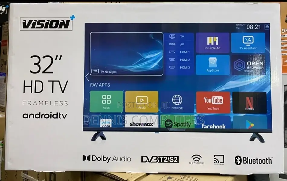 Tv Vision+32 Inch Smart Android (Dobly Audio)